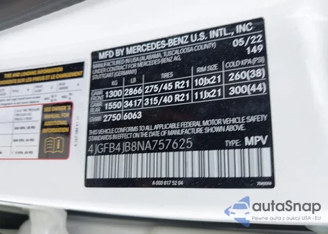 2022 Mercedes-Benz Gle 350 z USA, uszkodzony, nr VIN 4JGFB4JB8NA757625